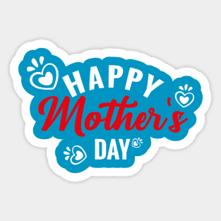 Happy Mother Day Heart Sticker